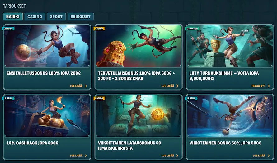Larabet Casinon tervetulobonus ja muut tarjoukset