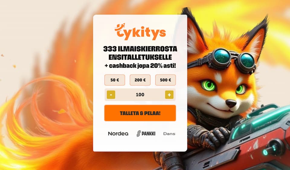 Tykitys Casinolla hoituu talletus nopeasti ilman rekisteröintiä