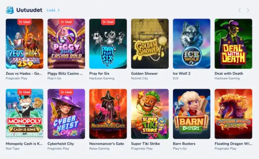 BigWin Casinon uusimmat pelit