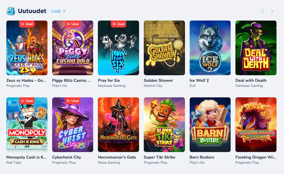 BigWin Casinon uusimmat pelit