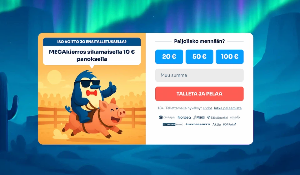 BigWin Casinon talletus tapahtuu suoraan etusivulta
