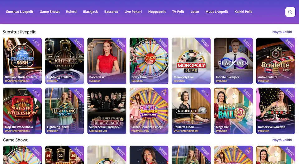 Casinodays live kasino