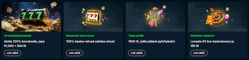 Go4Casinon kampanjoita viikon jokaiselle päivälle