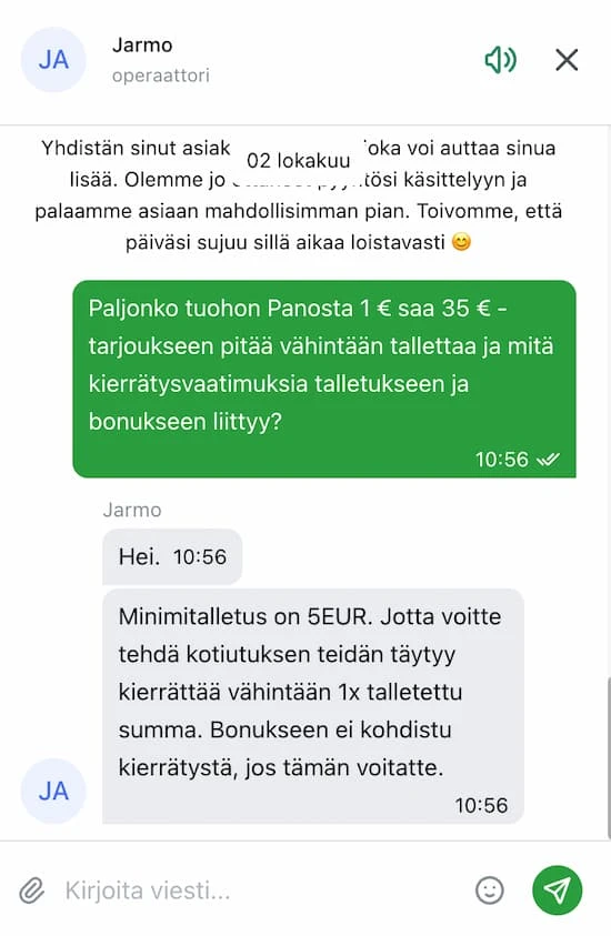 vivatbet live chat