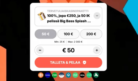 Wettson Casinon pikatalletus etusivulla