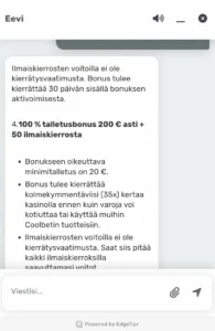 Coolbet Casinon asiakastuki