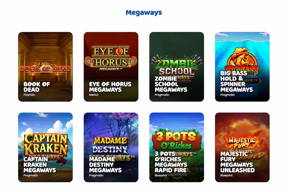 Munkkikasinolta löytyy esimerkiksi Megaways-pelejä