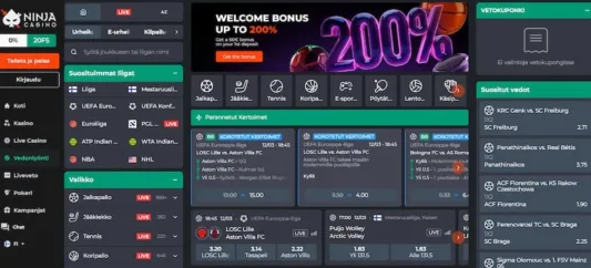 Ninja Casino vedolyönti