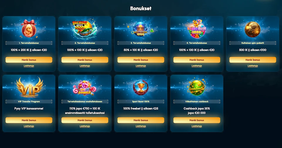 Spellwin Casino tarjoaa neliosaisen tervetuliaisedun ja cashbackin