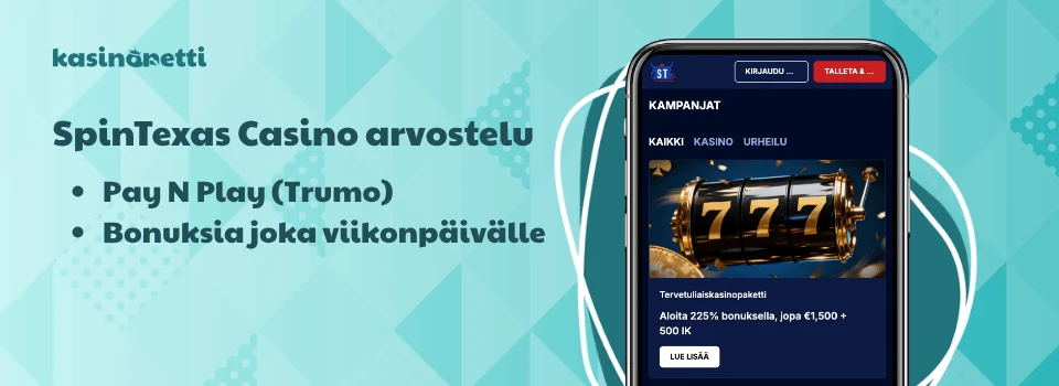 Spintexas Casino on Trumo pay n play -sivusto