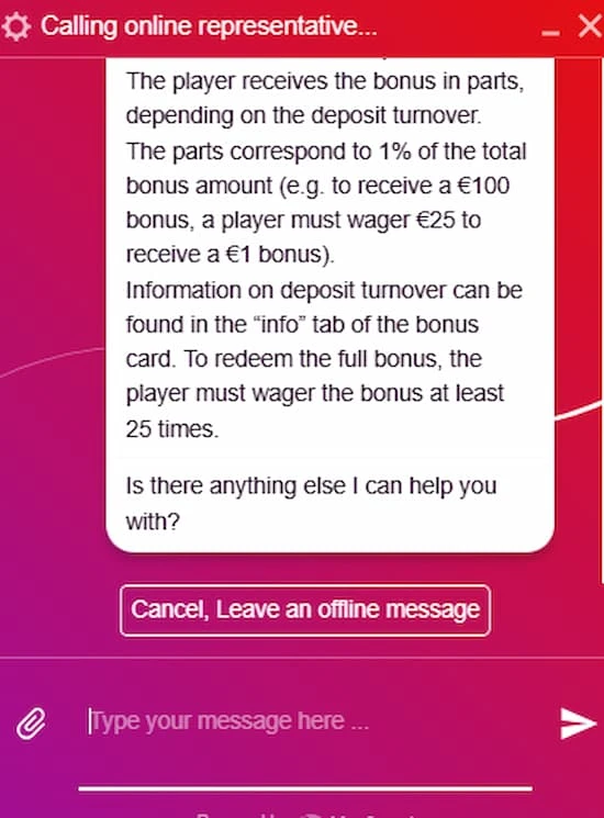 Tonybet live chat
