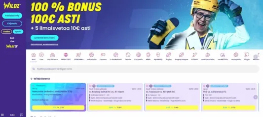 Wildz vedonlyöntibonus