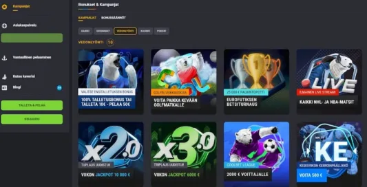coolbet vedonlyöntikampanjat