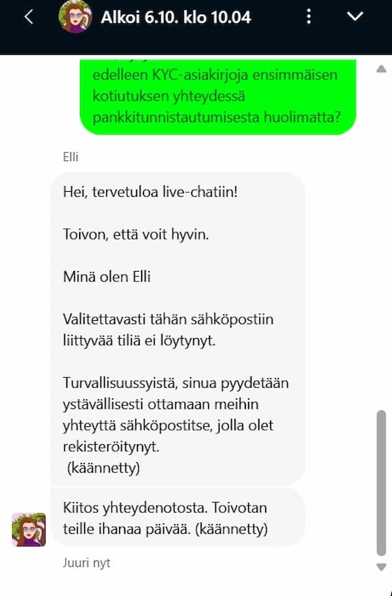Go4 Casino live chat