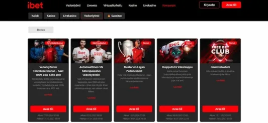 ibet vedonlyöntikampanjat