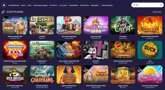 Lysa Casinon suositellut pelit