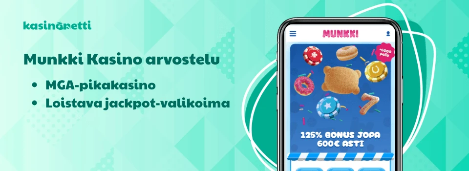 Munkki Kasino on verovapaa pikakasino, jolta löytyy rutkasti jackpot-pelejä