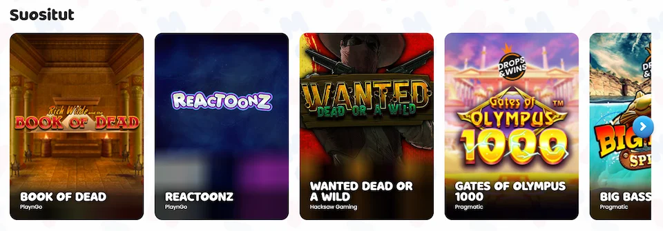 Suositut pelit Munkki Kasinolla