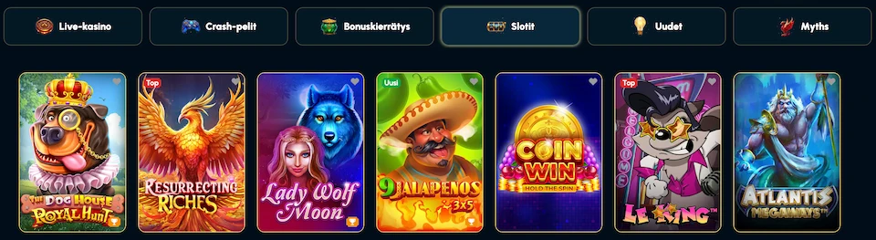 Spellwin Casinon kolikkopelit