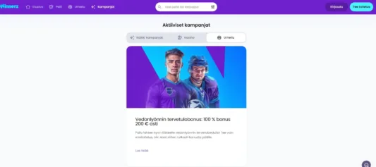 winnerz vedonlyöntibonus