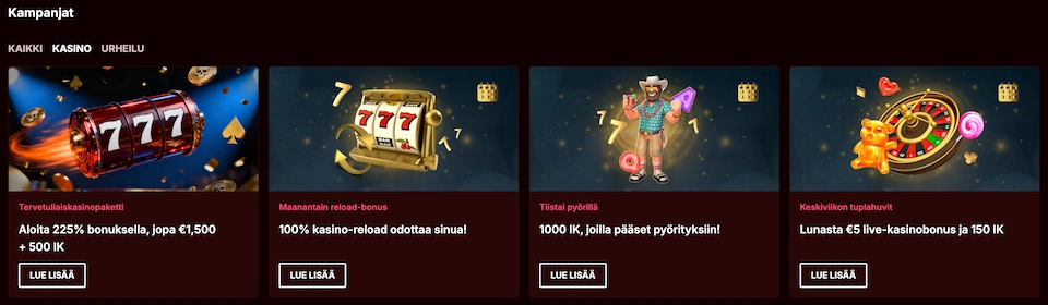PiratePots Casino tarjoaa päivittäin etuja ja bonuksia
