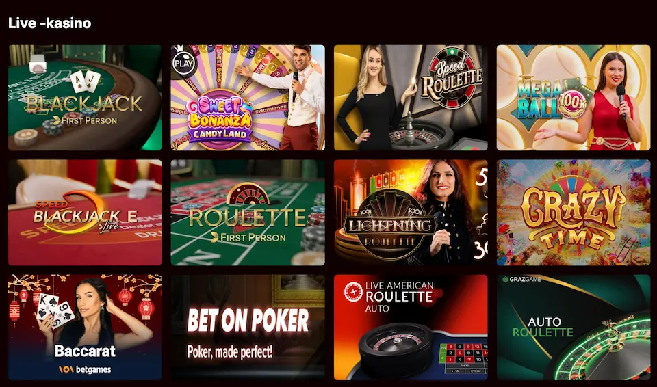 PiratePots livekasinon pelit