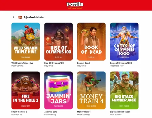 Pottila Kasinon kiinnostavia ajankohtaisia pelejä