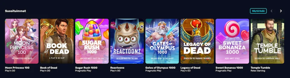 SuperOnni Kasinon suositut slotit