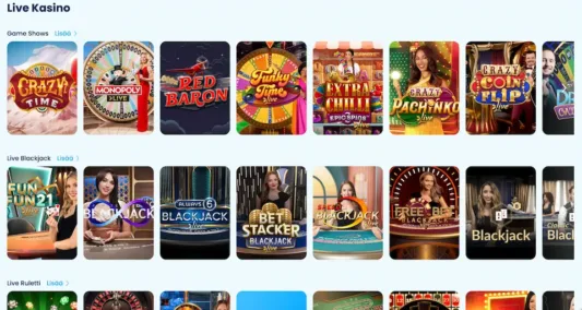 Taika Spinnin livekasinopelit