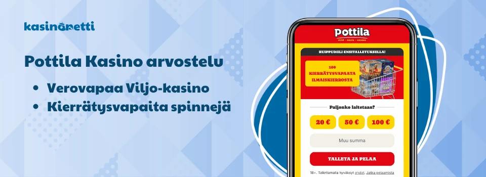 Pottila on verovapaa pikakasino, joka jakaa ilmaiskierroksia ilman kierrätystä.