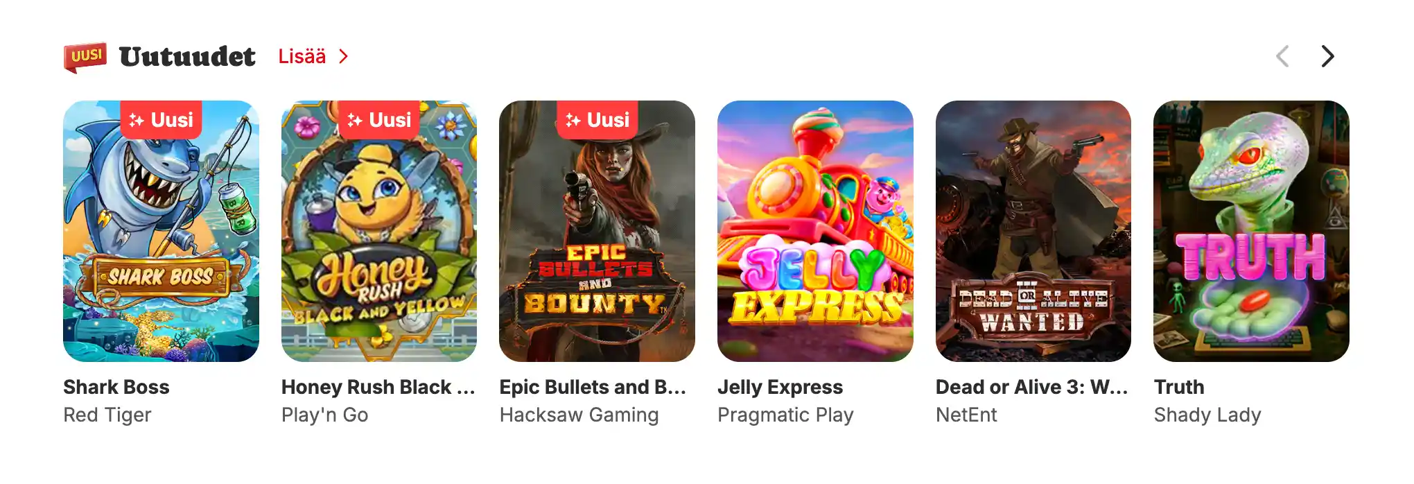 Pottila Kasinon uusimpia kolikkopelejä