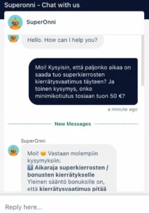 superonni casino asiakaspalvelu