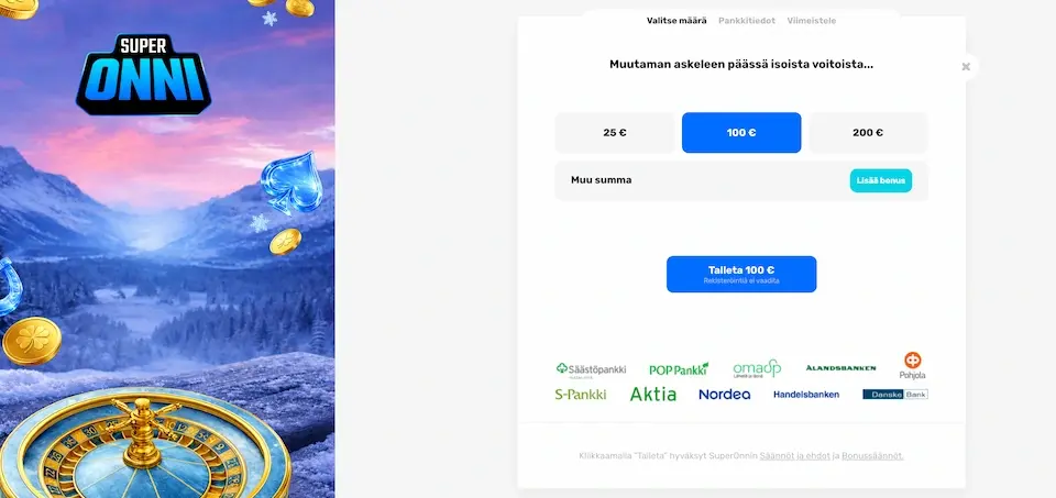 super onni casino talletus ja kotiutus