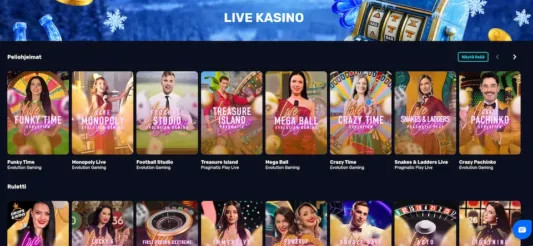 SuperOnni live-kasinon pelejä