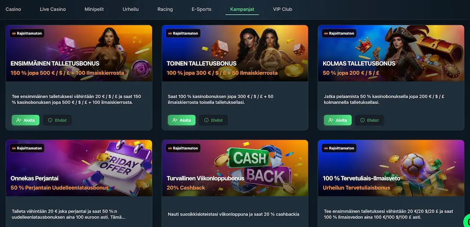 Betportal Casinon kampanjoita