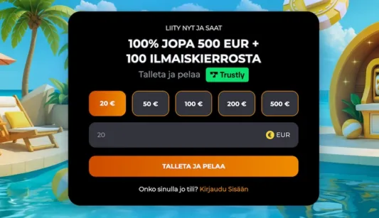 HupiSlots Casinon talletusikkuna