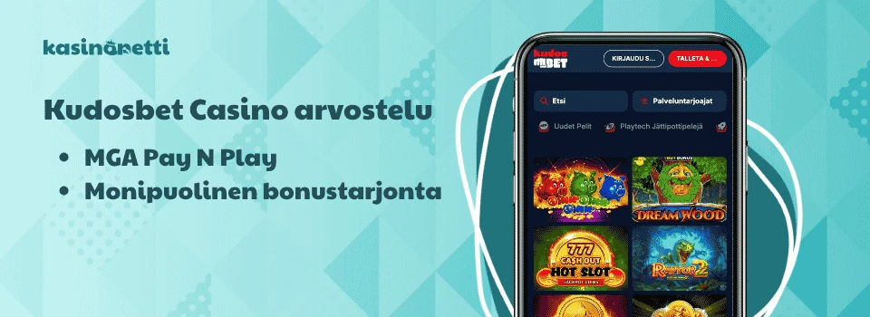 Kudosbet on MGA-pikakasino hyvillä bonuksilla