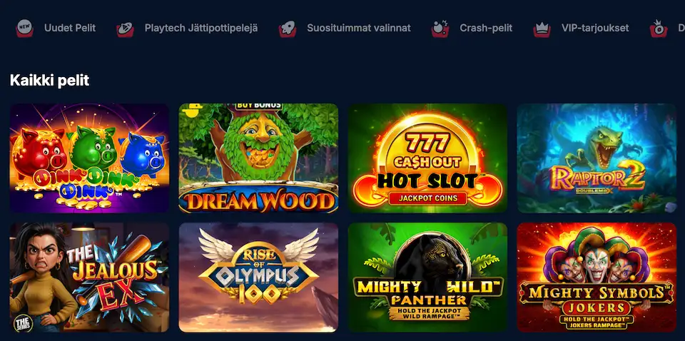 Kudosbet Casinon kaikki pelit