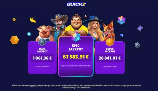 Quickz Casinon jättipotit