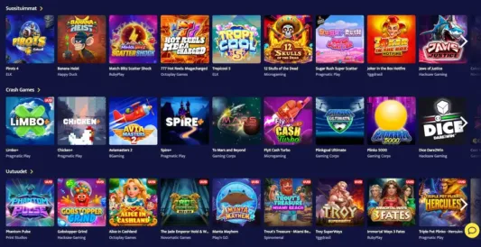 Quickz Casinon suosituimpia slotteja