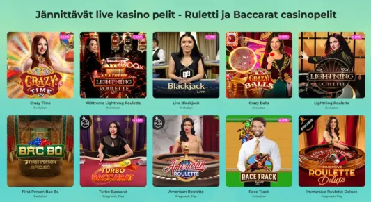 Urho Kasino livepelit