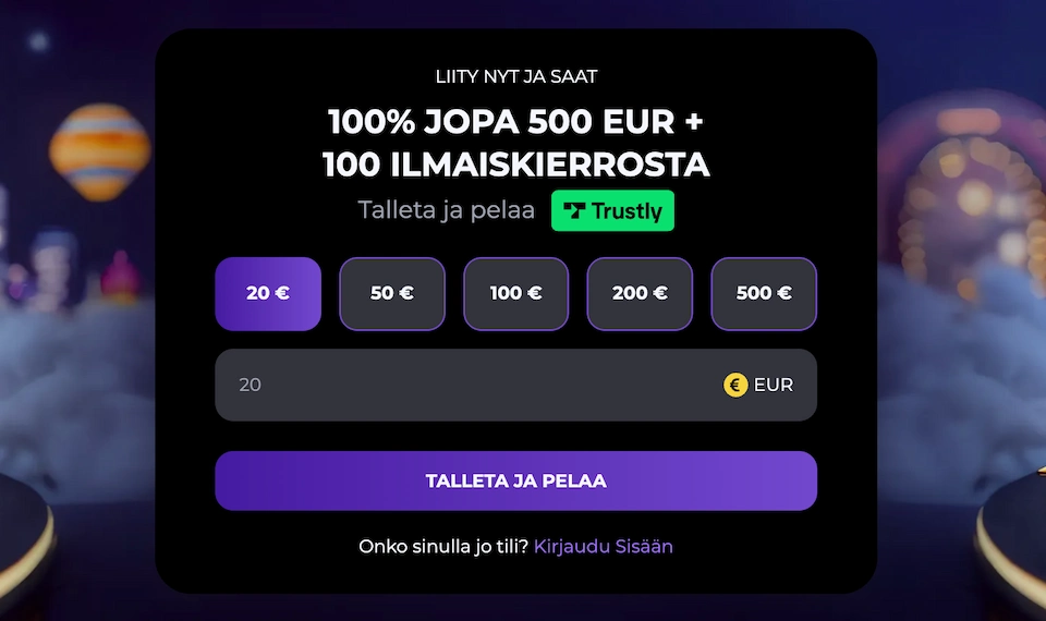 Voom Casino - pelaa ilman rekisteröitymistä