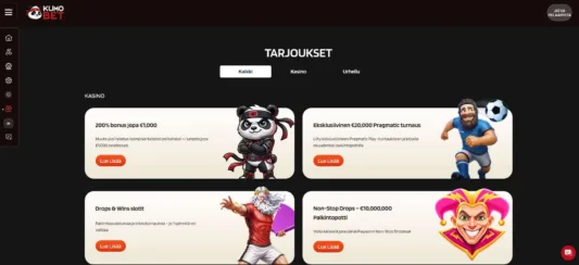 Kumobet Casino tarjoaa useita kampanjoita