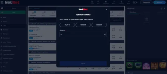 netbet vedonlyönti talletus
