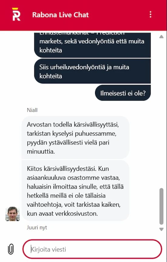 rabona live chat