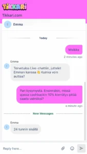 TIkkari Kasinon asiakastuki