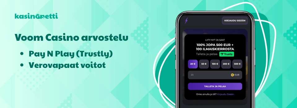 Voom Casino on verovapaa pikakasino