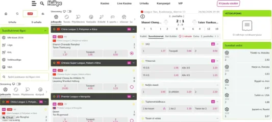 Huikee livevedonlyönti