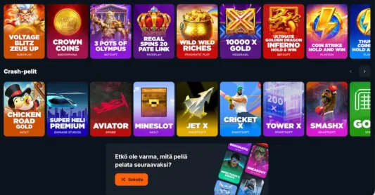 LuckLeopard Casinon pelitarjonta