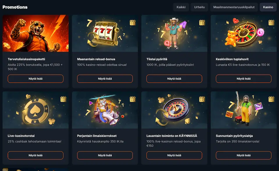 LuckLeopard Casinon tarjoukset